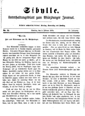 Sibylle (Würzburger Journal) Dienstag 2. Februar 1875