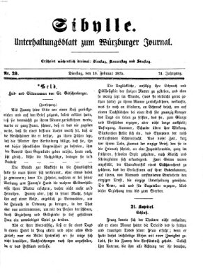 Sibylle (Würzburger Journal) Dienstag 16. Februar 1875