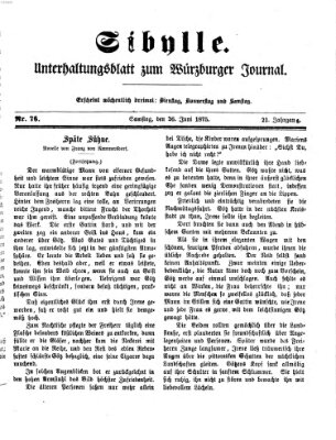 Sibylle (Würzburger Journal) Samstag 26. Juni 1875
