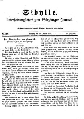 Sibylle (Würzburger Journal) Samstag 30. Oktober 1875