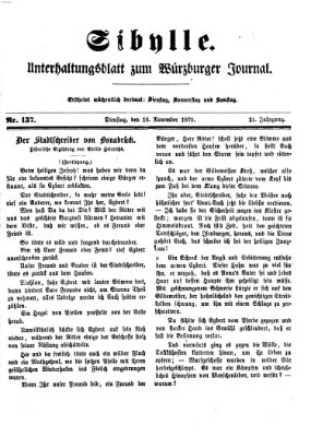 Sibylle (Würzburger Journal) Dienstag 16. November 1875