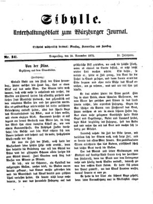 Sibylle (Würzburger Journal) Donnerstag 25. November 1875