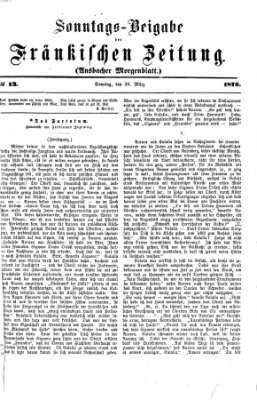 Fränkische Zeitung (Ansbacher Morgenblatt) Sonntag 26. März 1876