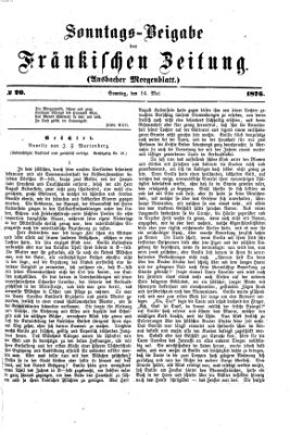 Fränkische Zeitung (Ansbacher Morgenblatt) Sonntag 14. Mai 1876