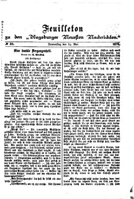 Augsburger neueste Nachrichten Donnerstag 18. Mai 1876