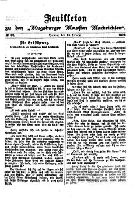 Augsburger neueste Nachrichten Sonntag 15. Oktober 1876