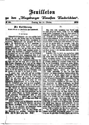 Augsburger neueste Nachrichten Sonntag 29. Oktober 1876