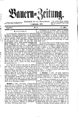 Bauern-Zeitung Mittwoch 15. März 1876