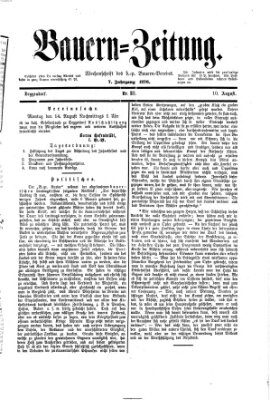 Bauern-Zeitung Donnerstag 10. August 1876