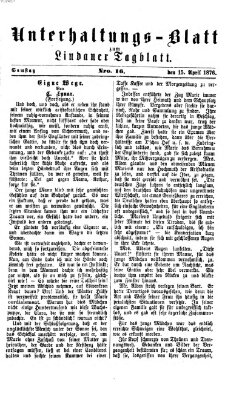 Lindauer Tagblatt für Stadt und Land Samstag 15. April 1876