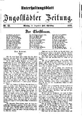 Ingolstädter Zeitung (Neue Ingolstädter Zeitung) Montag 25. Dezember 1876