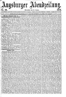 Augsburger Abendzeitung Samstag 29. Januar 1876