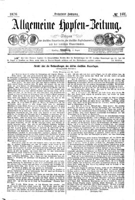 Allgemeine Hopfen-Zeitung Samstag 5. August 1876