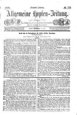 Allgemeine Hopfen-Zeitung Dienstag 22. August 1876