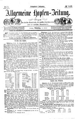 Allgemeine Hopfen-Zeitung Dienstag 24. Oktober 1876