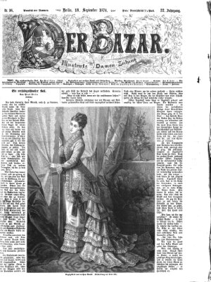 Der Bazar Montag 18. September 1876