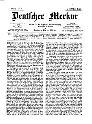 Deutscher Merkur Samstag 5. Februar 1876