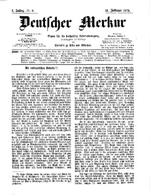 Deutscher Merkur Samstag 19. Februar 1876