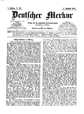 Deutscher Merkur Samstag 5. August 1876