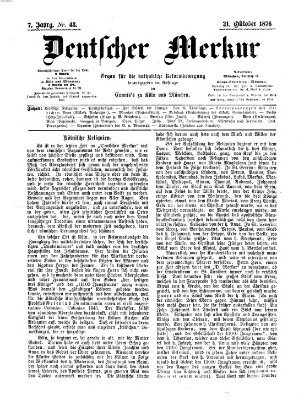 Deutscher Merkur Samstag 21. Oktober 1876