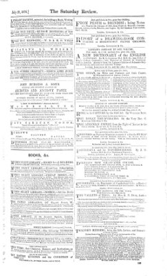 Saturday review Samstag 22. Juli 1876