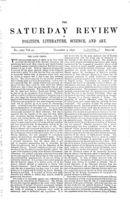 Saturday review Samstag 4. November 1876
