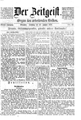 Der Zeitgeist Sonntag 23. Januar 1876