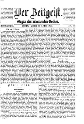 Der Zeitgeist Samstag 1. April 1876