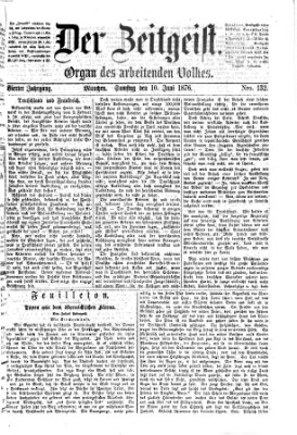 Der Zeitgeist Samstag 10. Juni 1876