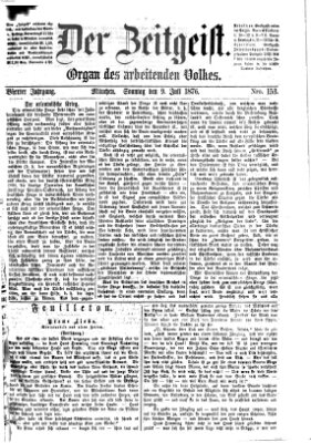 Der Zeitgeist Sonntag 9. Juli 1876