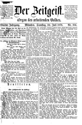 Der Zeitgeist Samstag 22. Juli 1876
