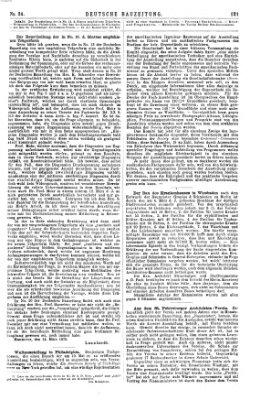Deutsche Bauzeitung 〈Berlin〉 Mittwoch 22. März 1876
