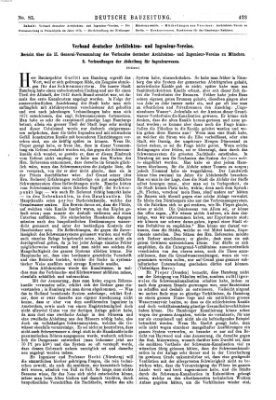 Deutsche Bauzeitung 〈Berlin〉 Samstag 21. Oktober 1876