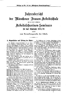 Münchener Gemeinde-Zeitung Donnerstag 10. August 1876