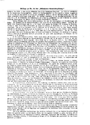 Münchener Gemeinde-Zeitung Donnerstag 23. November 1876