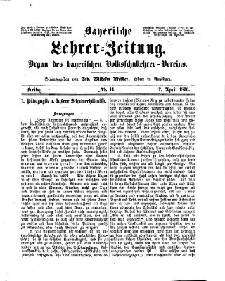 Bayerische Lehrerzeitung Freitag 7. April 1876