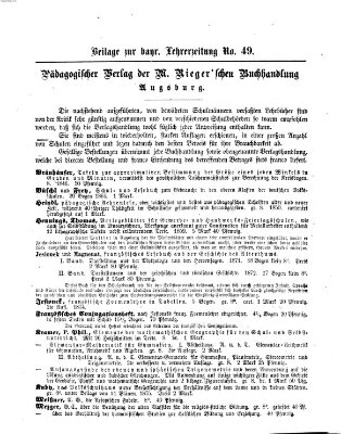 Bayerische Lehrerzeitung Freitag 8. Dezember 1876