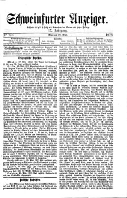 Schweinfurter Anzeiger Montag 29. Mai 1876