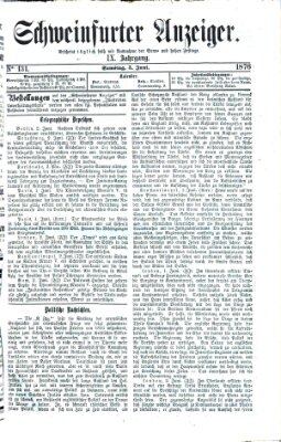 Schweinfurter Anzeiger Samstag 3. Juni 1876