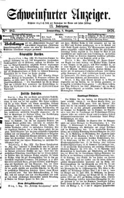 Schweinfurter Anzeiger Donnerstag 3. August 1876