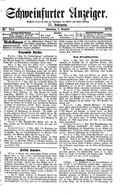 Schweinfurter Anzeiger Samstag 5. August 1876