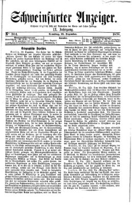 Schweinfurter Anzeiger Samstag 23. Dezember 1876