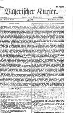 Bayerischer Kurier Samstag 19. Februar 1876