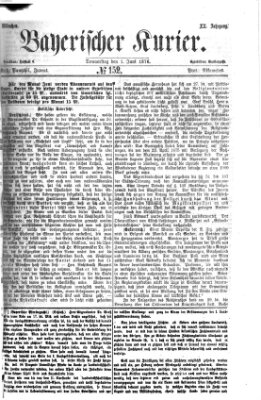 Bayerischer Kurier Donnerstag 1. Juni 1876