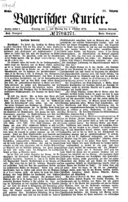 Bayerischer Kurier Montag 2. Oktober 1876