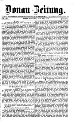 Donau-Zeitung Donnerstag 9. März 1876