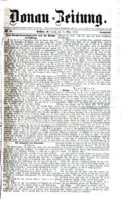 Donau-Zeitung Mittwoch 15. März 1876