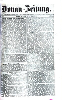 Donau-Zeitung Mittwoch 29. März 1876