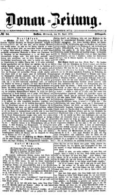 Donau-Zeitung Mittwoch 26. April 1876