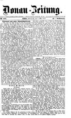 Donau-Zeitung Mittwoch 3. Mai 1876